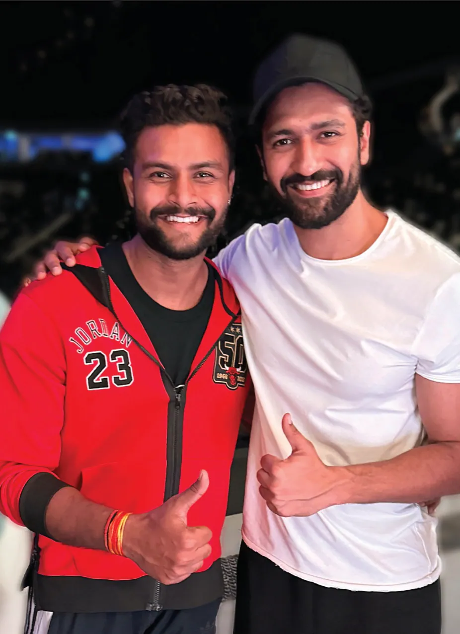 Ayush Lokre with a Bollywood guest